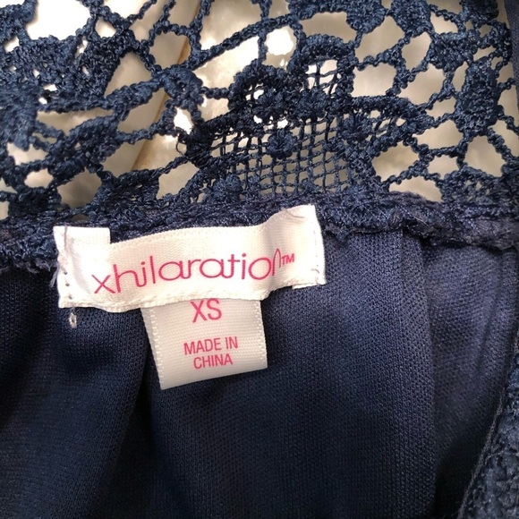 2/$15 Xhilaration - Sleeveless Navy Dress with Crochet Detail - Picture 7 of 8